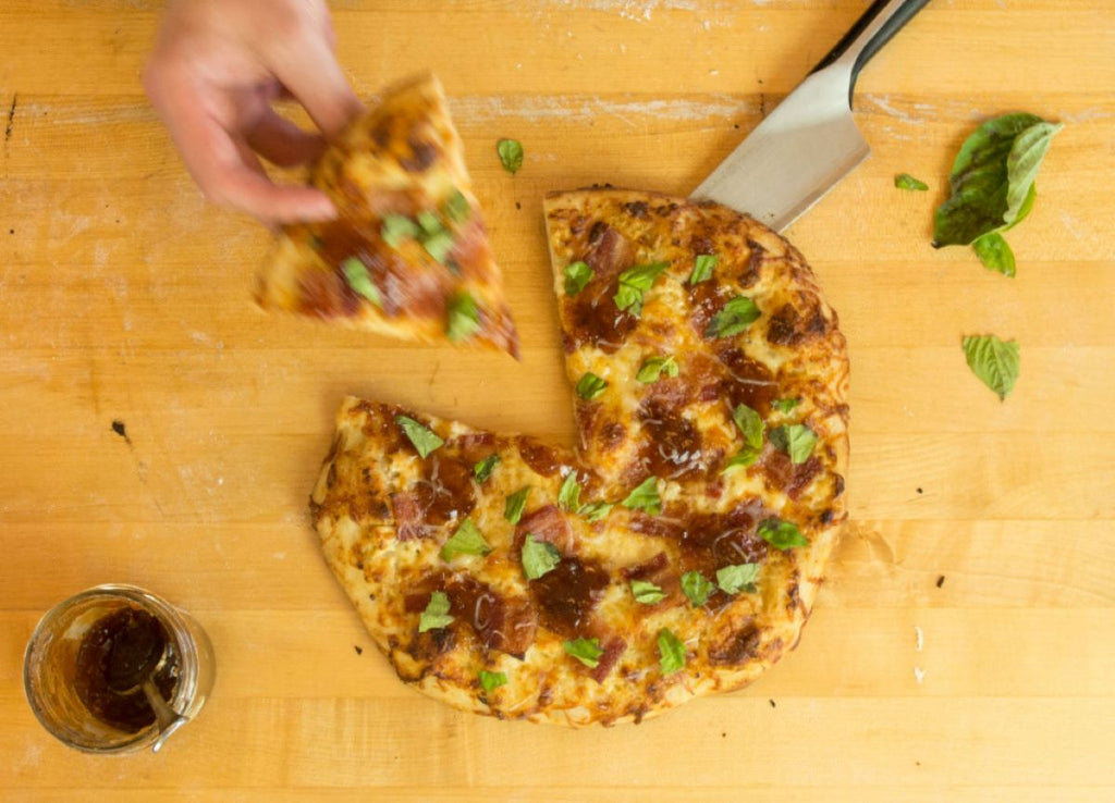 Bacon & Blue Cherry Fig Jam Pizza