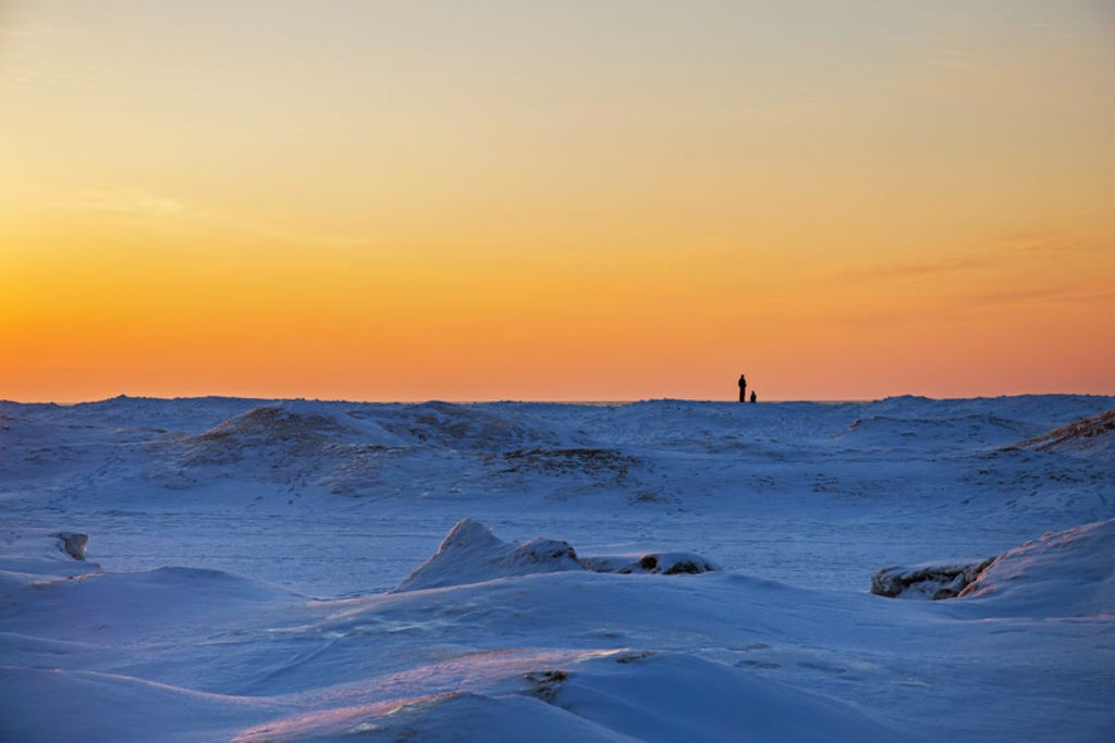 Frozen Sunset at Esch Beach
