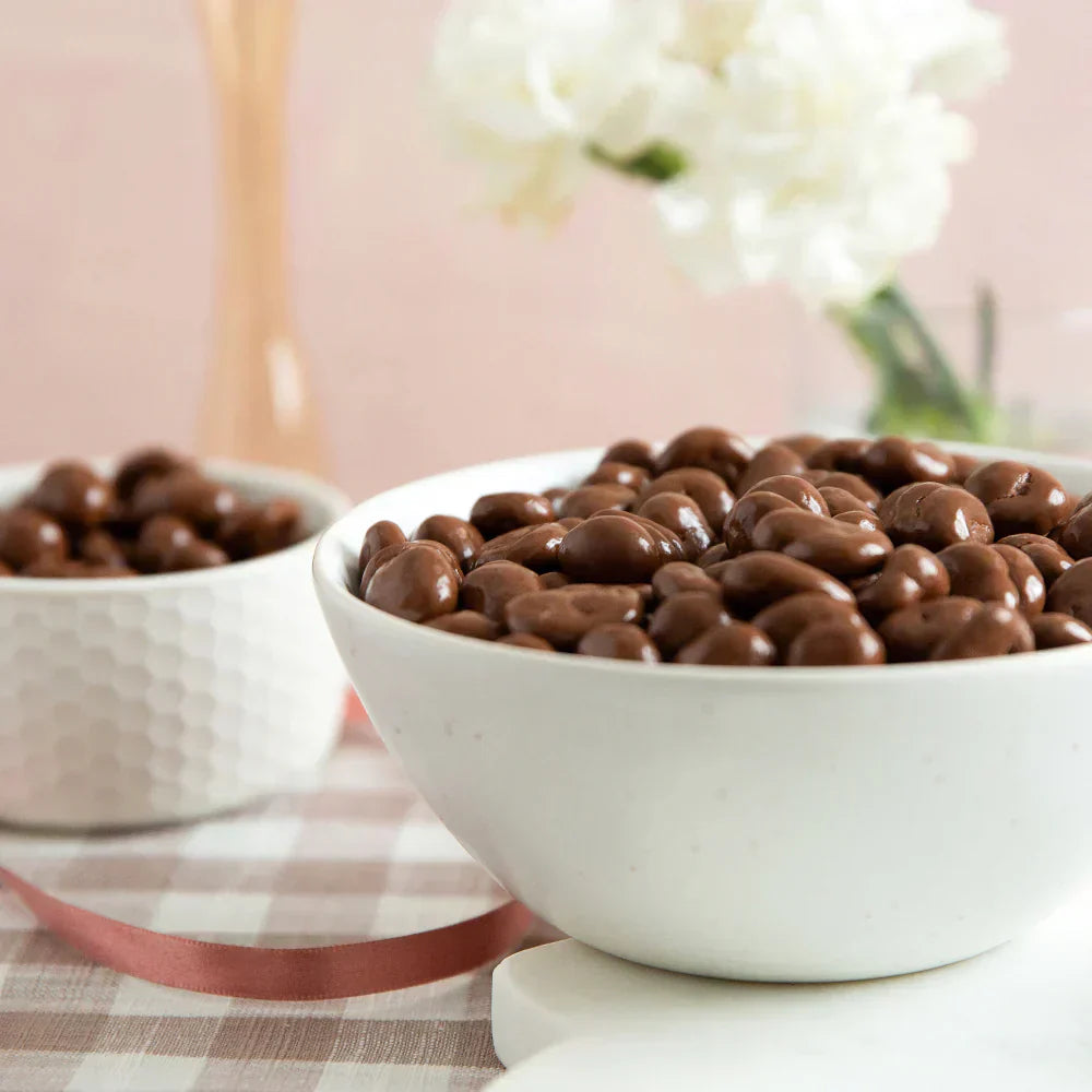 A bowl of Cherry Republic chocolate-covered cherries