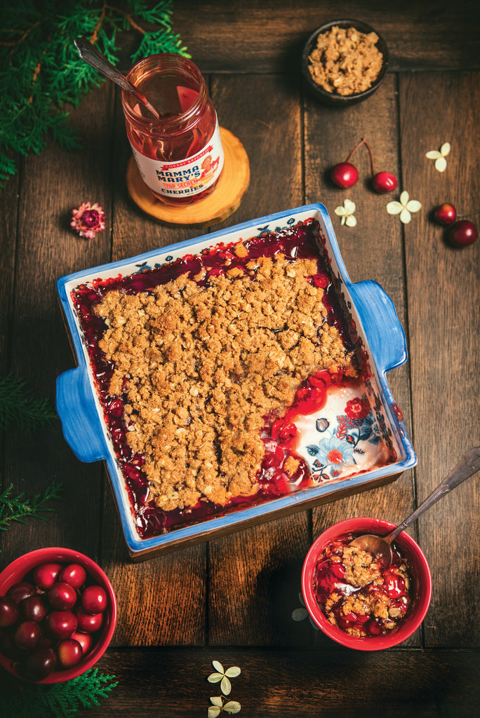 Bake Mamma Mary's Famous Cherry Crisp
