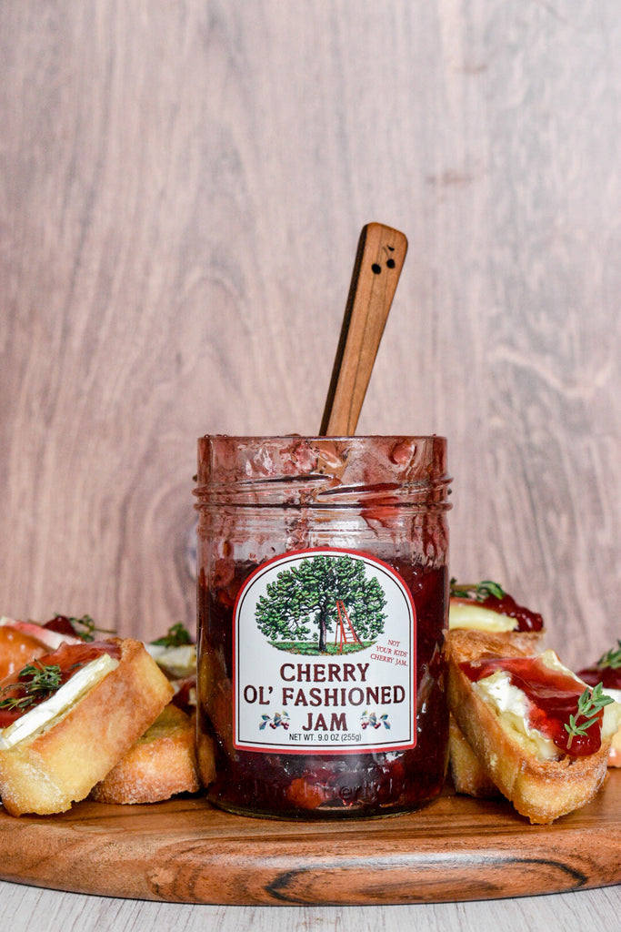 Cherry Ol' Fashioned Jam Crostini