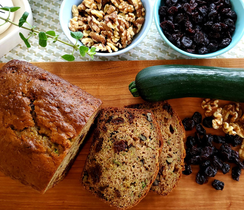 The Best Cherry & Walnut Zucchini Bread