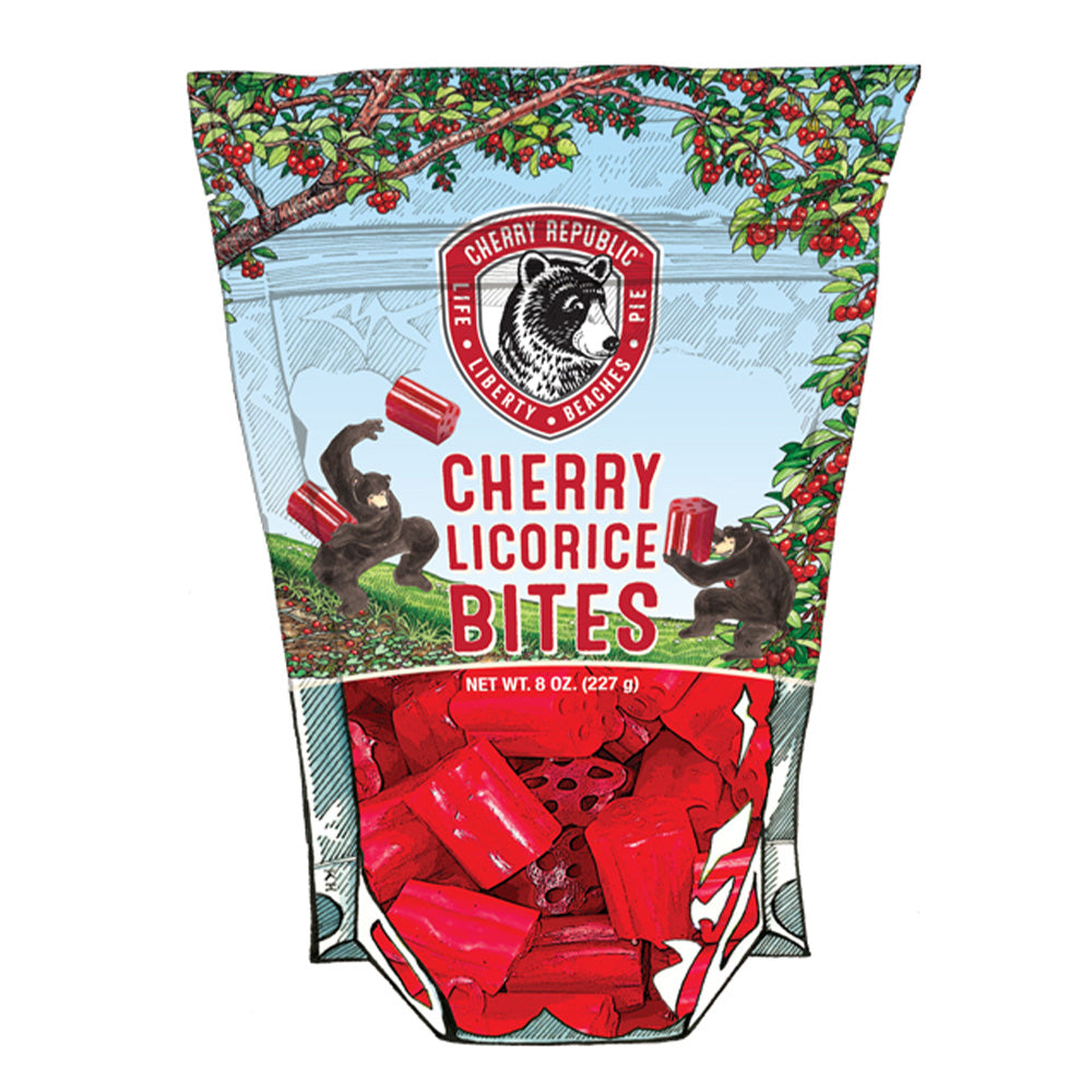 A pack of Cherry Republic cherry licorice bites