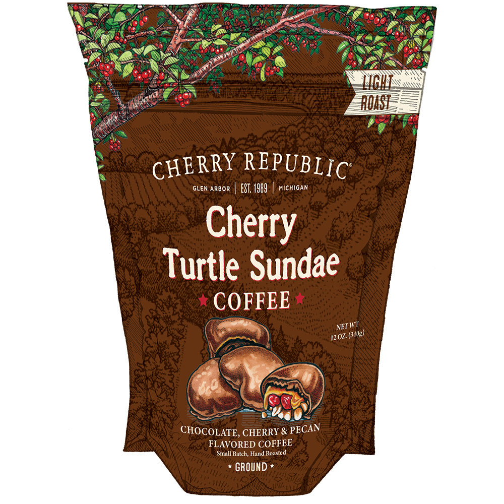 A pack of Cherry Republic cherry turtle sundae