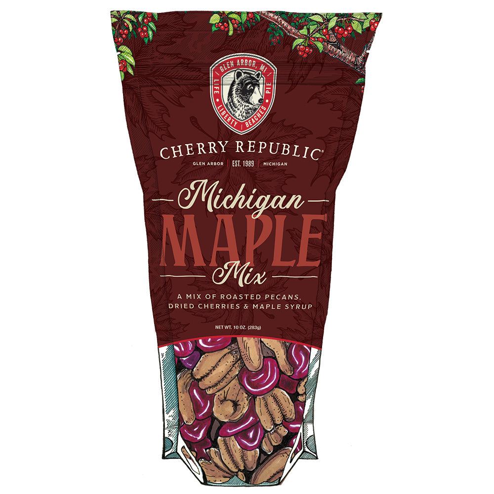 A pack of Cherry Republic michigan maple mix