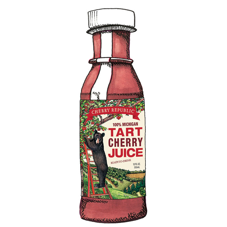 A bottle of Cherry Republic tart cherry juice