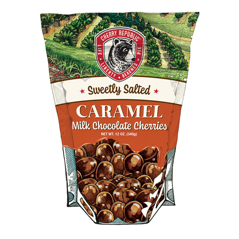 Sweet & Salty Caramel Milk Chocolate Cherries | Cherry Republic