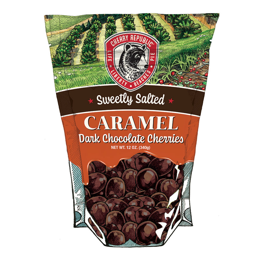 Sweetly Salted Caramel Dark Chocolate Cherries | Cherry Republic
